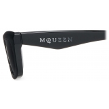 Alexander McQueen - Women's McQueen Logo Geometric Sunglasses - Black Smoke - Alexander McQueen Eyewear