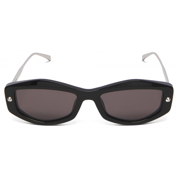 Alexander McQueen - Occhiali da Sole Geometrici Spike Studs da Donna - Nero Fumo - Alexander McQueen Eyewear