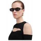 Alexander McQueen - Occhiali da Sole Geometrici Spike Studs da Donna - Nero Fumo - Alexander McQueen Eyewear