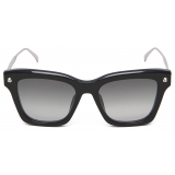 Alexander McQueen - Women's Spike Studs Soft Square Sunglasses - Black Grey - Alexander McQueen Eyewear