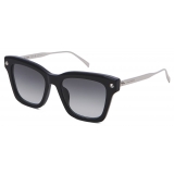 Alexander McQueen - Women's Spike Studs Soft Square Sunglasses - Black Grey - Alexander McQueen Eyewear