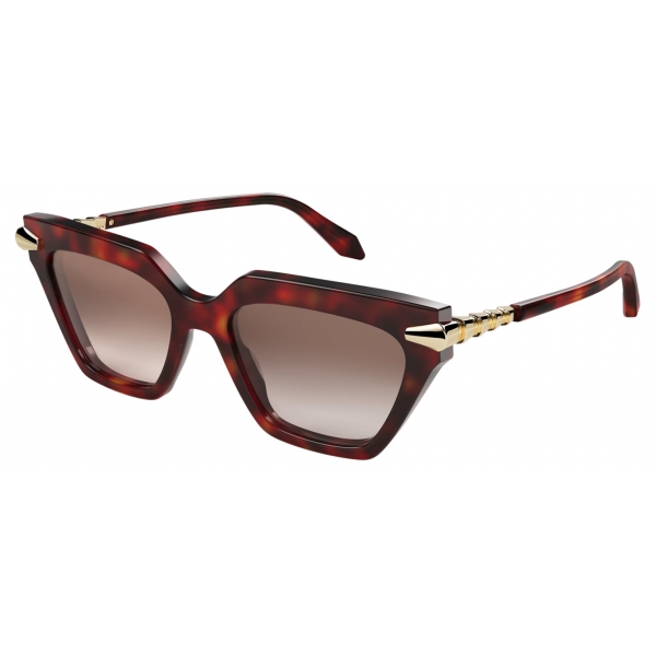 Bulgari - Serpenti - Cat Eye Acetate Sunglasses - Havana Brown - Serpenti Collection - Sunglasses - Bulgari Eyewear