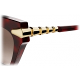 Bulgari - Serpenti - Cat Eye Acetate Sunglasses - Havana Brown - Serpenti Collection - Sunglasses - Bulgari Eyewear