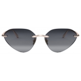 Bulgari - Serpenti - Cat Eye Metal Sunglasses - Gold Gray - Serpenti Collection - Sunglasses - Bulgari Eyewear