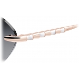 Bulgari - Serpenti - Occhiali da Sole Cat Eye in Metallo - Oro Grigio - Serpenti Collection - Occhiali da Sole - Bulgari