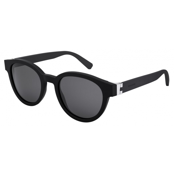 Bulgari - Bvlgari Aluminium - Round Rubberized Sunglasses - Black - Bvlgari Aluminium Collection - Sunglasses