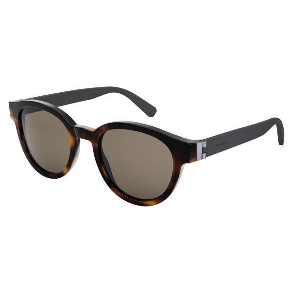 Bulgari - Bvlgari Aluminium - Round Rubberized Sunglasses - Brown - Bvlgari Aluminium Collection - Sunglasses