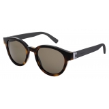 Bulgari - Bvlgari Aluminium - Round Rubberized Sunglasses - Brown - Bvlgari Aluminium Collection - Sunglasses