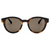 Bulgari - Bvlgari Aluminium - Round Rubberized Sunglasses - Brown - Bvlgari Aluminium Collection - Sunglasses