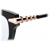 Bulgari - Serpenti - Rectangular Acetate Optical Glasses - Black - Serpenti Collection - Optical Glasses - Bulgari