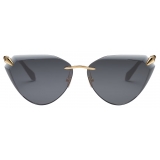 Bulgari - Serpenti - Cat Eye Metal Sunglasses - Gold Gray - Serpenti Collection - Sunglasses - Bulgari Eyewear