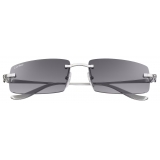 Cartier - Rectangular - Platinum Gray Gradient Lenses - Panthère de Cartier Collection - Sunglasses - Cartier Eyewear