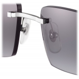 Cartier - Rectangular - Platinum Gray Gradient Lenses - Panthère de Cartier Collection - Sunglasses - Cartier Eyewear