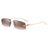 Cartier - Rectangular - Gold Brown Gradient Lenses - Panthère de Cartier Collection - Sunglasses - Cartier Eyewear