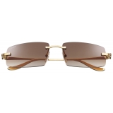 Cartier - Rectangular - Gold Brown Gradient Lenses - Panthère de Cartier Collection - Sunglasses - Cartier Eyewear