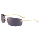 Cartier - Rettangolare - Oro Lenti Grigio - Panthère de Cartier Collection - Occhiali da Sole - Cartier Eyewear