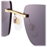 Cartier - Rettangolare - Oro Lenti Grigio - Panthère de Cartier Collection - Occhiali da Sole - Cartier Eyewear