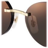 Cartier - Cat Eye - Gold Gray Lenses with Golden Mirror Effect - Panthère de Cartier Collection - Sunglasses - Cartier