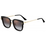 Cartier - Square - Black Gray Gradient Lenses with Golden Mirror Effect - Panthère de Cartier Collection - Sunglasses