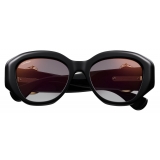 Cartier - Cat Eye - Black Gray Gradient Lenses with Golden Mirror Effect - Panthère de Cartier Collection - Sunglasses