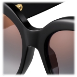 Cartier - Cat Eye - Black Gray Gradient Lenses with Golden Mirror Effect - Panthère de Cartier Collection - Sunglasses