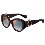 Cartier - Cat Eye - Tortoiseshell Green Gradient Lenses with Golden Mirror Effect - Panthère de Cartier Collection