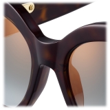 Cartier - Cat Eye - Tortoiseshell Green Gradient Lenses with Golden Mirror Effect - Panthère de Cartier Collection