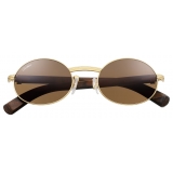 Cartier - Oval - Gold Brown Lenses - Première de Cartier Collection - Sunglasses - Cartier Eyewear