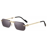 Cartier - Rectangular - Gold Gray Lenses - Première de Cartier Collection - Sunglasses - Cartier Eyewear