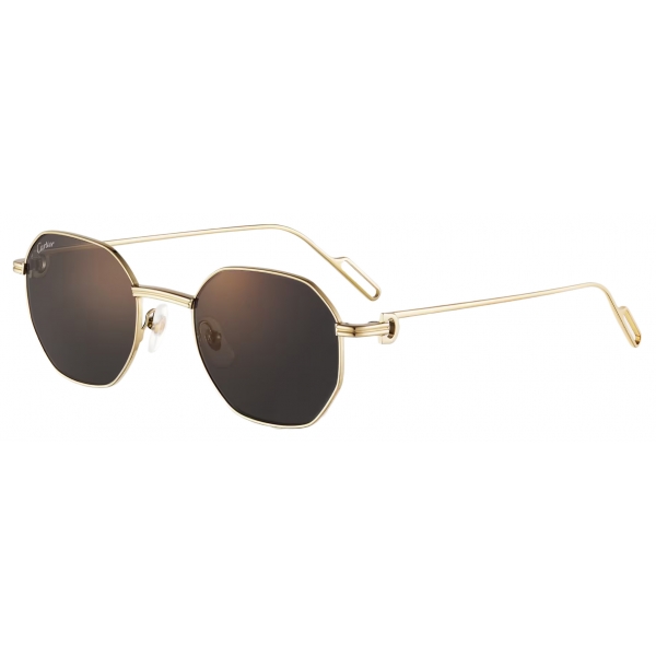 Cartier - Round - Gold Gray Lenses with Golden Mirror Effect - Première de Cartier Collection - Sunglasses - Cartier