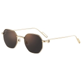 Cartier - Round - Gold Gray Lenses with Golden Mirror Effect - Première de Cartier Collection - Sunglasses - Cartier