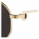 Cartier - Round - Gold Gray Lenses with Golden Mirror Effect - Première de Cartier Collection - Sunglasses - Cartier