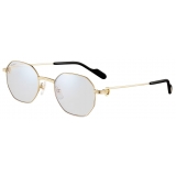 Cartier - Round - Gold Burgundy Blue Light Reduction and Photochromic Lenses - Première de Cartier Collection