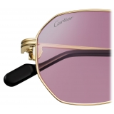 Cartier - Round - Gold Burgundy Blue Light Reduction and Photochromic Lenses - Première de Cartier Collection