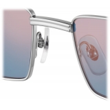 Cartier - Rectangular - Platinum Light Blue Lenses with Golden Mirror Effect - Première de Cartier Collection - Sunglasses