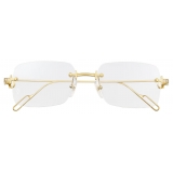 Cartier - Rectangular - Yellow Gold Clear Lenses - Première de Cartier Collection - Sunglasses - Cartier Eyewear