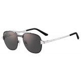 Cartier - Square - Black Ruthenium Black Polarized Lenses - Santos de Cartier Collection - Sunglasses - Cartier Eyewear