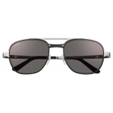 Cartier - Square - Black Ruthenium Black Polarized Lenses - Santos de Cartier Collection - Sunglasses - Cartier Eyewear