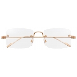 Cartier - Rettangolare - 18K Oro Rosa - Signature C de Cartier Collection - Occhiali da Sole - Cartier Eyewear