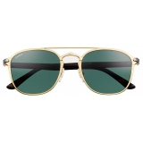 Cartier - Round - Gold Platinum Green Gradient Lenses - Signature C de Cartier Collection - Sunglasses - Cartier Eyewear