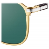 Cartier - Rettangolare - Oro Platino Lenti Verde Sfumate - Signature C de Cartier Collection - Occhiali da Sole - Cartier