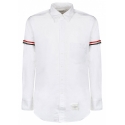 Thom Browne - Camicia con Braccialetti Classici Oxford Bianchi - Thom Browne Exclusive Luxury Collection