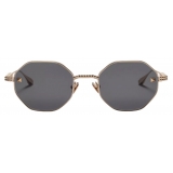 Valentino - Exhagonal Titanium Frame V-Stud - White Gold Grey - Valentino Eyewear