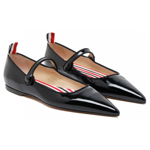 Thom Browne - Black Pointed Flat - Thom Browne Exclusive Luxury Collection