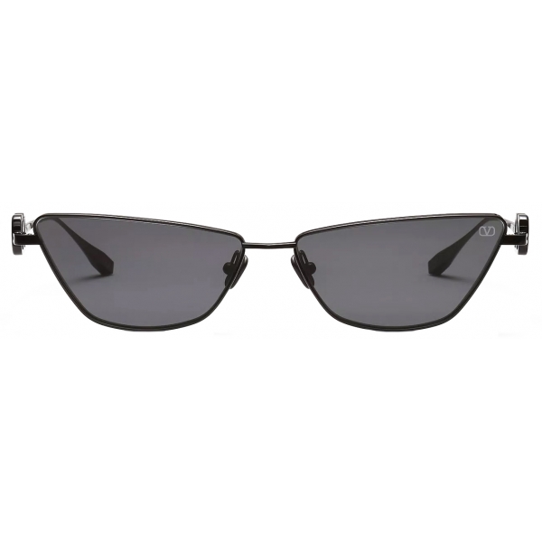 Valentino - VLogo Sign Cat-Eye Titanium Frame - Black Dark Grey - Valentino Eyewear