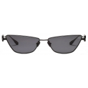 Valentino - VLogo Sign Occhiale Cat-Eye in Titanio - Nero Grigio Scuro - Valentino Eyewear