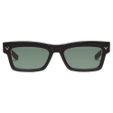 Valentino - V-Sharp Occhiale Rettangolare in Acetato - Nero Verde Scuro - Valentino Eyewear