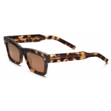 Valentino - V-Sharp Occhiale Rettangolare in Acetato - Marrone Havana - Valentino Eyewear