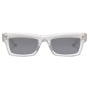 Valentino - V-Sharp Rectangular Acetate Frame - Transparent Light Grey - Valentino Eyewear