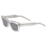 Valentino - V-Sharp Rectangular Acetate Frame - Transparent Light Grey - Valentino Eyewear